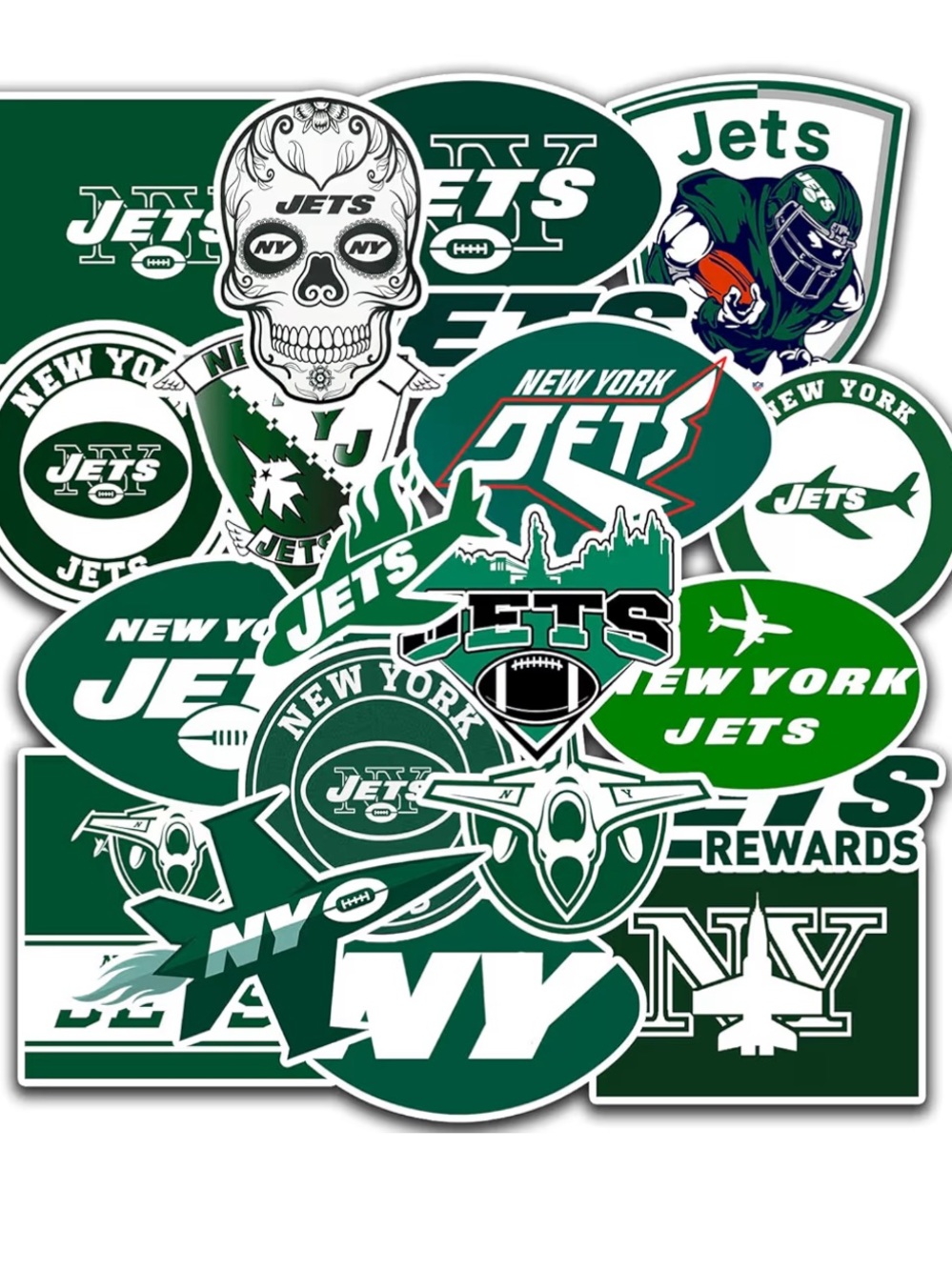 RAINBLOC 26 PCS New York Stickers Decal NY Jets